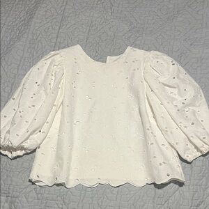 Ted Baker London Cream Eyelet Blouse